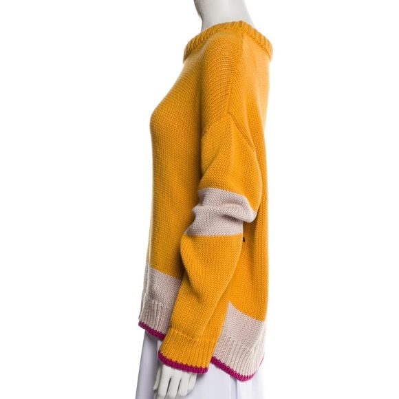 La DoubleJ yellow & pink colourblock Boy cotton wool slouchy sweater - Medium - Picture 4 of 4